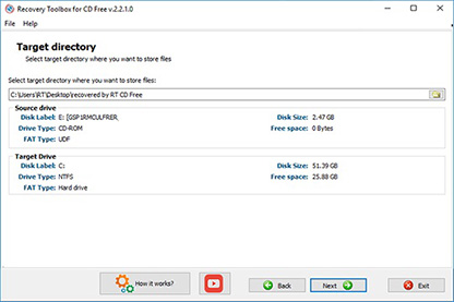 选择保存已恢复数据的磁盘和文件夹