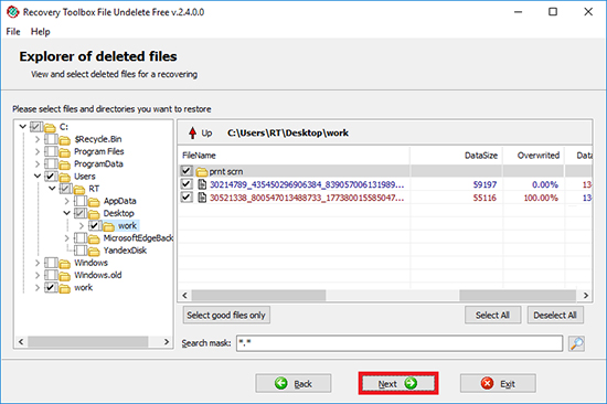 修复工具 Windows 删除的文件