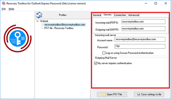 how to recover lost password outlook express
