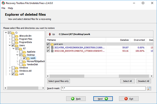 恢复从回收站删除的文件