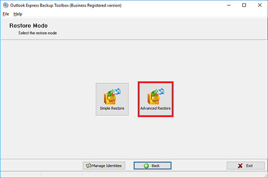 recovery program outlook express
