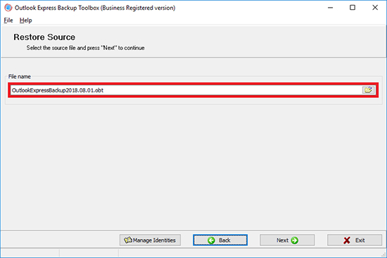restore messages from outlook express