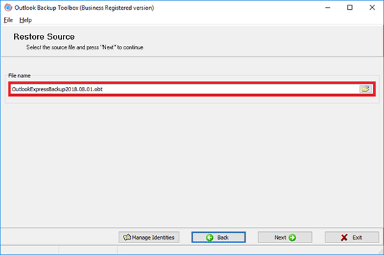 restore profile outlook