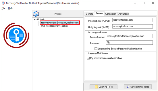 recovery tool for outlook express passwords download