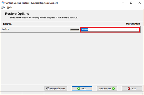 microsoft outlook restore password