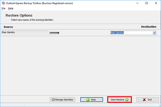 emails outlook express back up